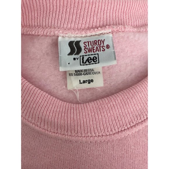 Vintage Baby Pink Sturdy Sweats by Lee Crewneck Sweatshirt | Size Large - Picture 4 of 5